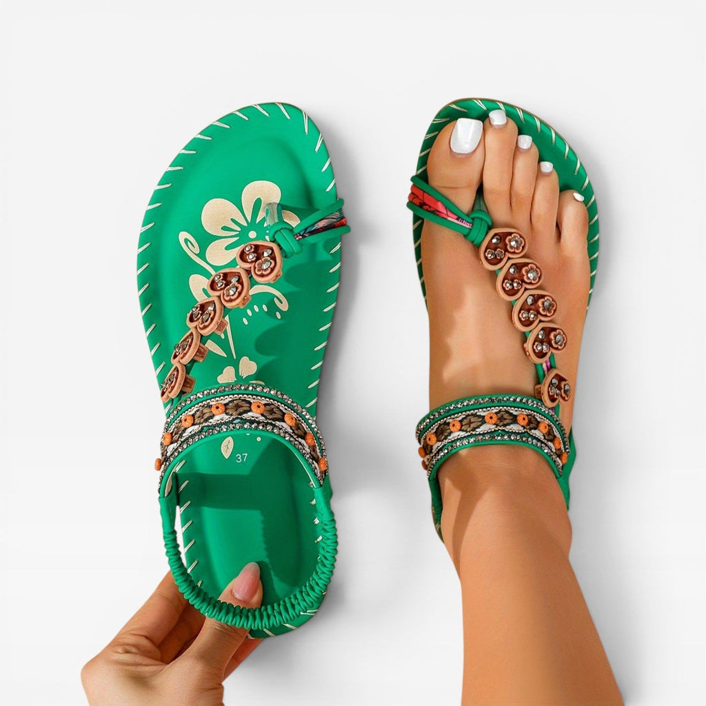 Women's Beaded Slingback Summer Sandals