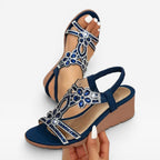 Women's Crystal Strap Embellished Wedges