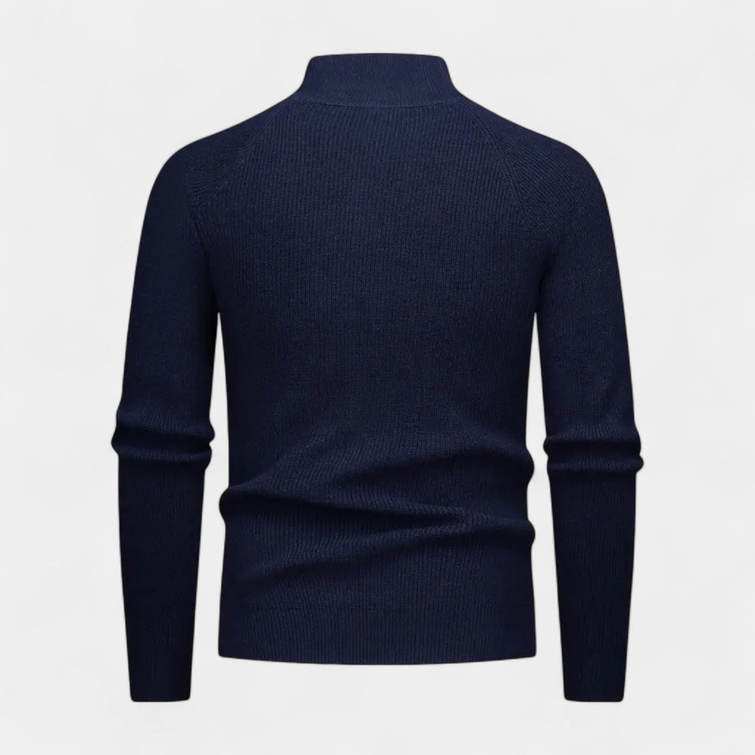 Quarter-Zip Knit Sweater Ribbed Slim Fit for Men