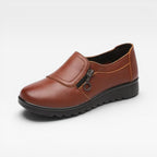 Women's Leather Loafers with Zip Detail