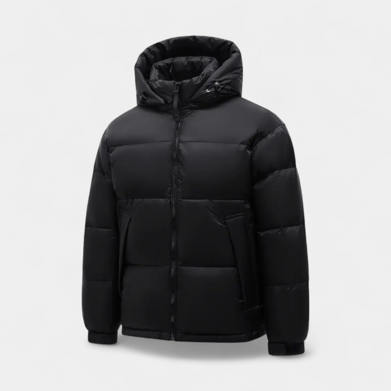 Thick Puffer Jacket Detachable Hood Regular Fit for Men