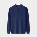 Knit Henley Shirt Long Sleeve Regular Fit for Men