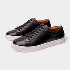 Low-Top Leather Sneakers Lace-Up Cushioned for Men