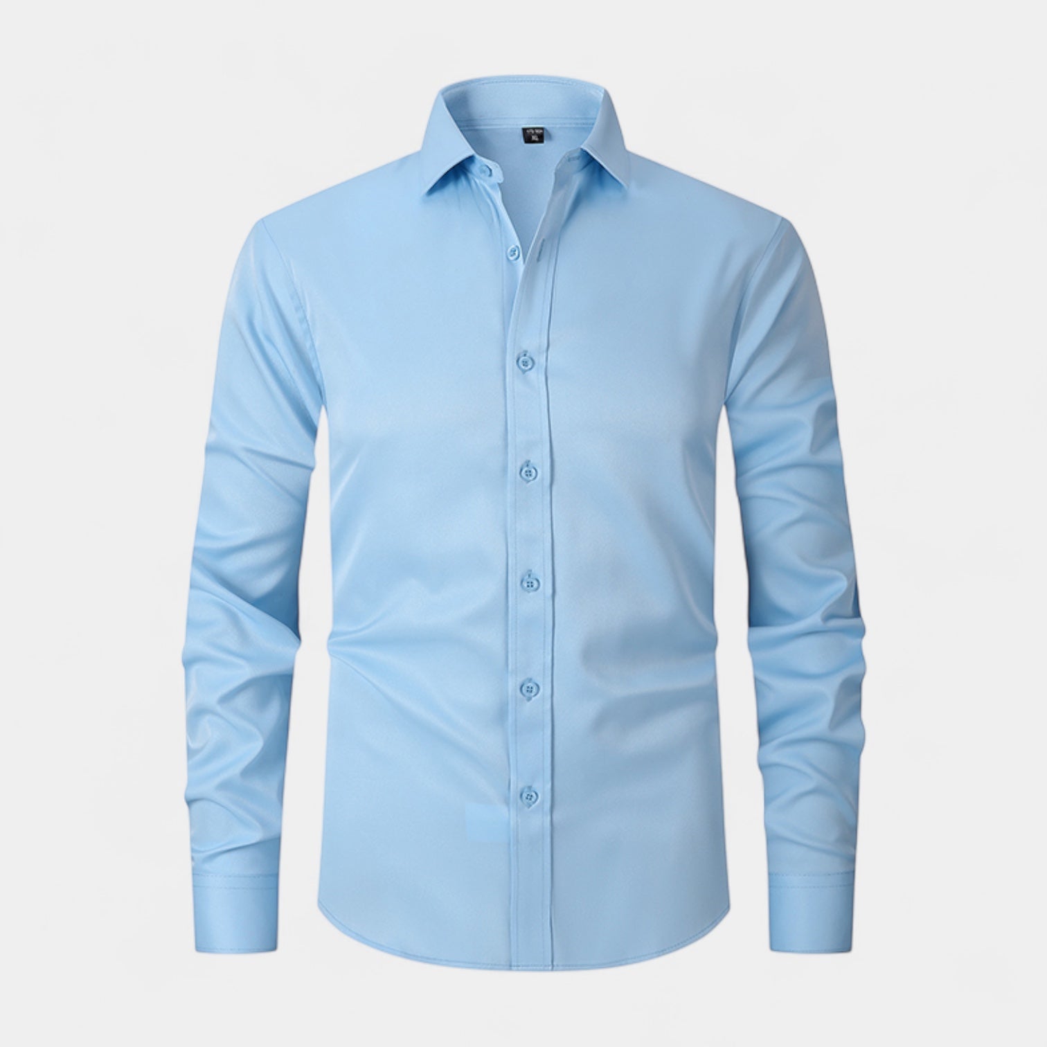 Slim Fit Cotton Blend Button-Down Dress Shirt for Men