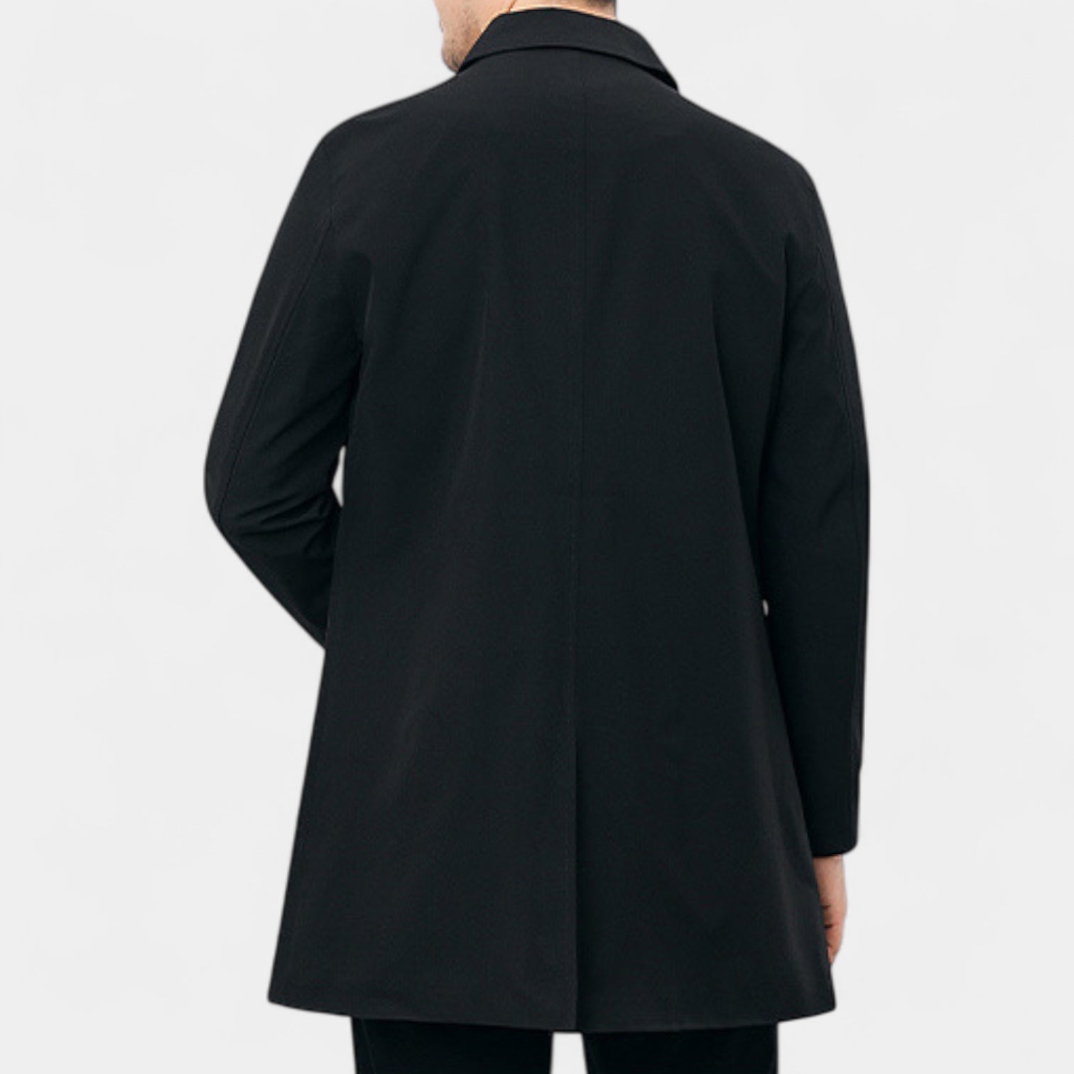 Waterproof Trench Coat Regular Fit Mid-Length for Men