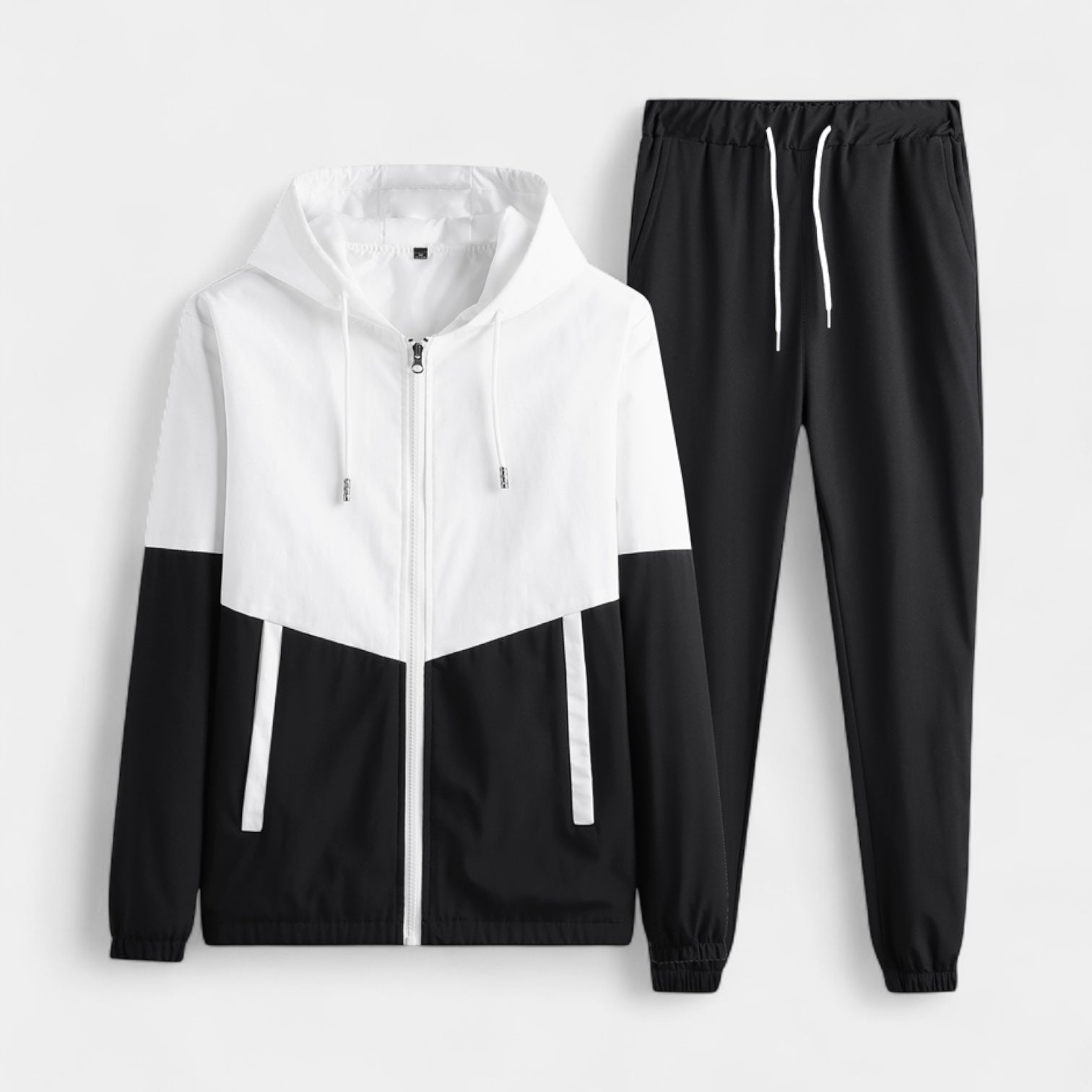 Color Block Windbreaker Tracksuit Set Regular Fit for Men