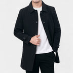 Waterproof Trench Coat Regular Fit Mid-Length for Men