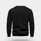 Dress Collar Polo Sweatshirt Cotton Pullover for Men