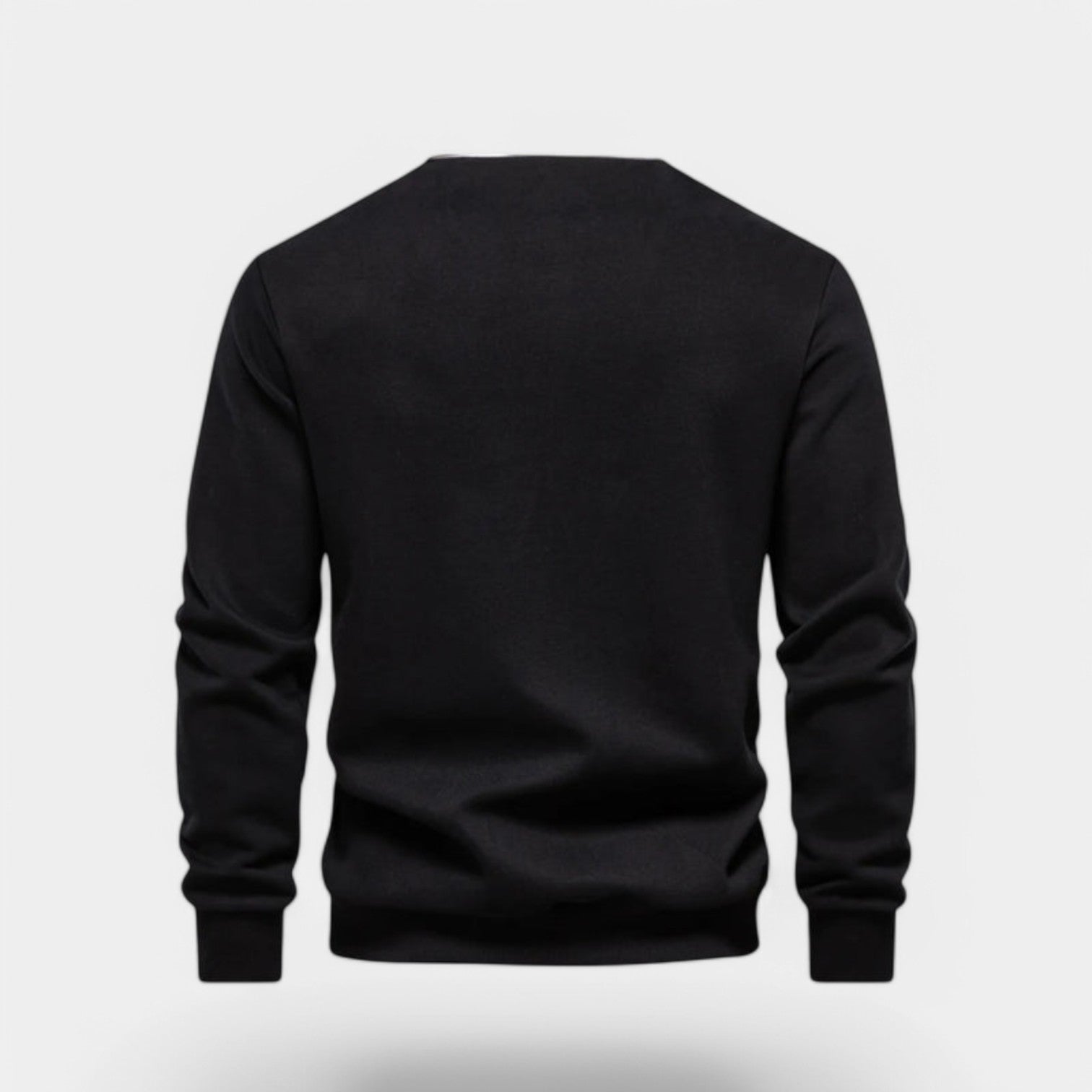 Dress Collar Polo Sweatshirt Cotton Pullover for Men