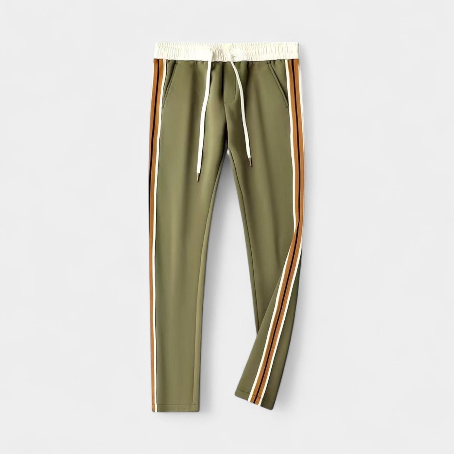 Zip-Up Tracksuit Set Stretch Jogger Pants for Men