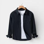 Long Sleeve Button-Down Shirt Relaxed Fit for Men
