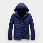 Hooded Quilted Jacket Lightweight Padded for Men