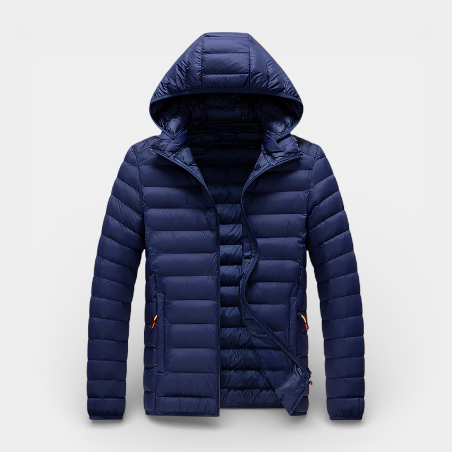 Hooded Quilted Jacket Lightweight Padded for Men