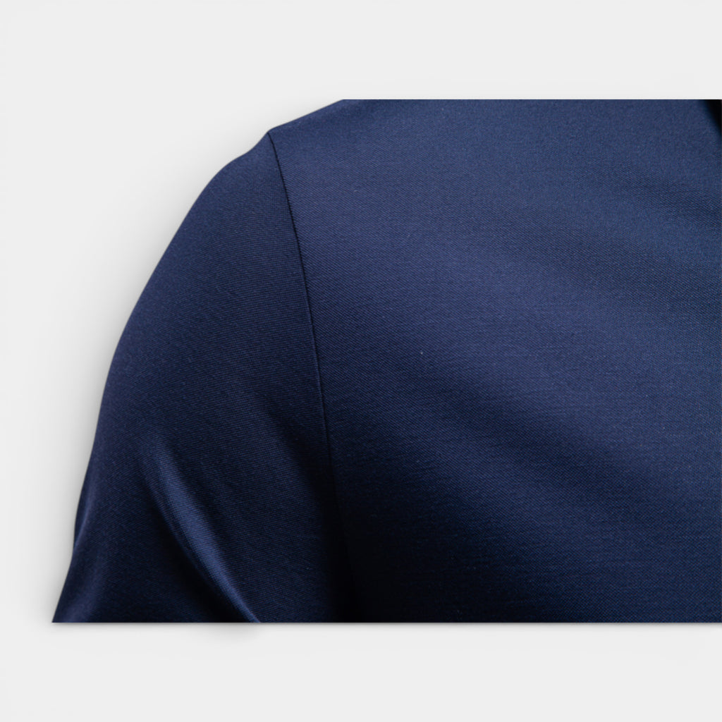 Short Sleeve Polo Shirt Contrast Trim Button-Up for Men