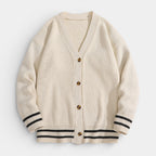 V-Neck Button-Up Knit Cardigan Regular Fit for Men