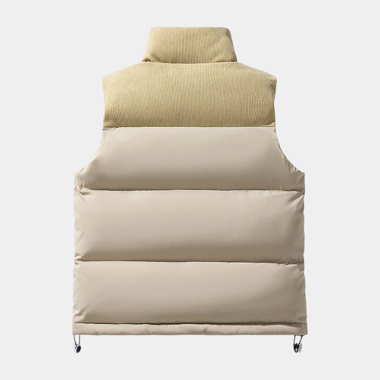 Quilted Puffer Vest Full-Zip Stand Collar for Men