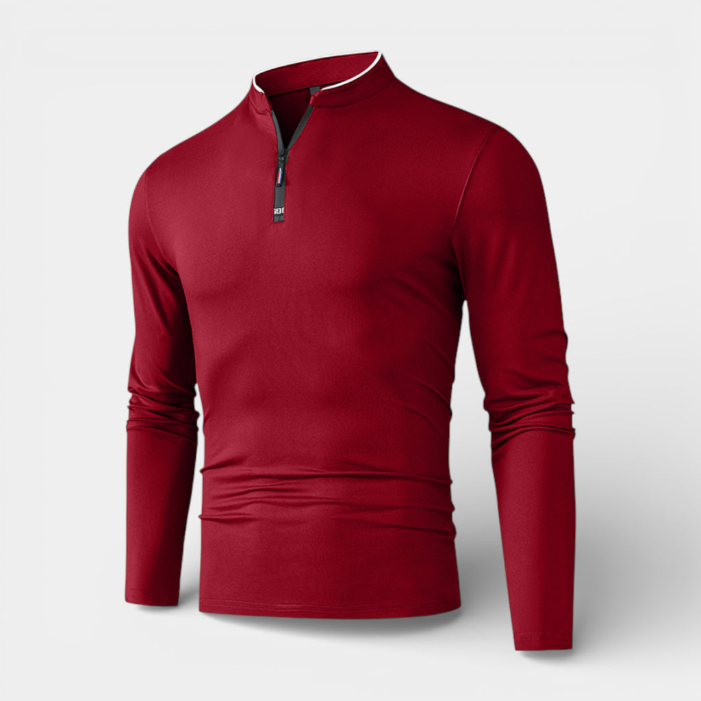 Knit Half-Zip Pullover Long Sleeve Regular Fit for Men