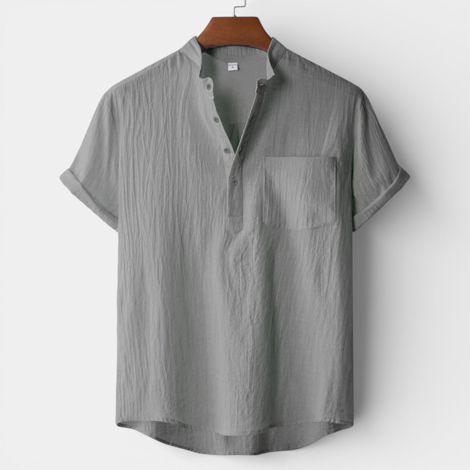 Henley Shirt Short Sleeve Regular Fit for Men