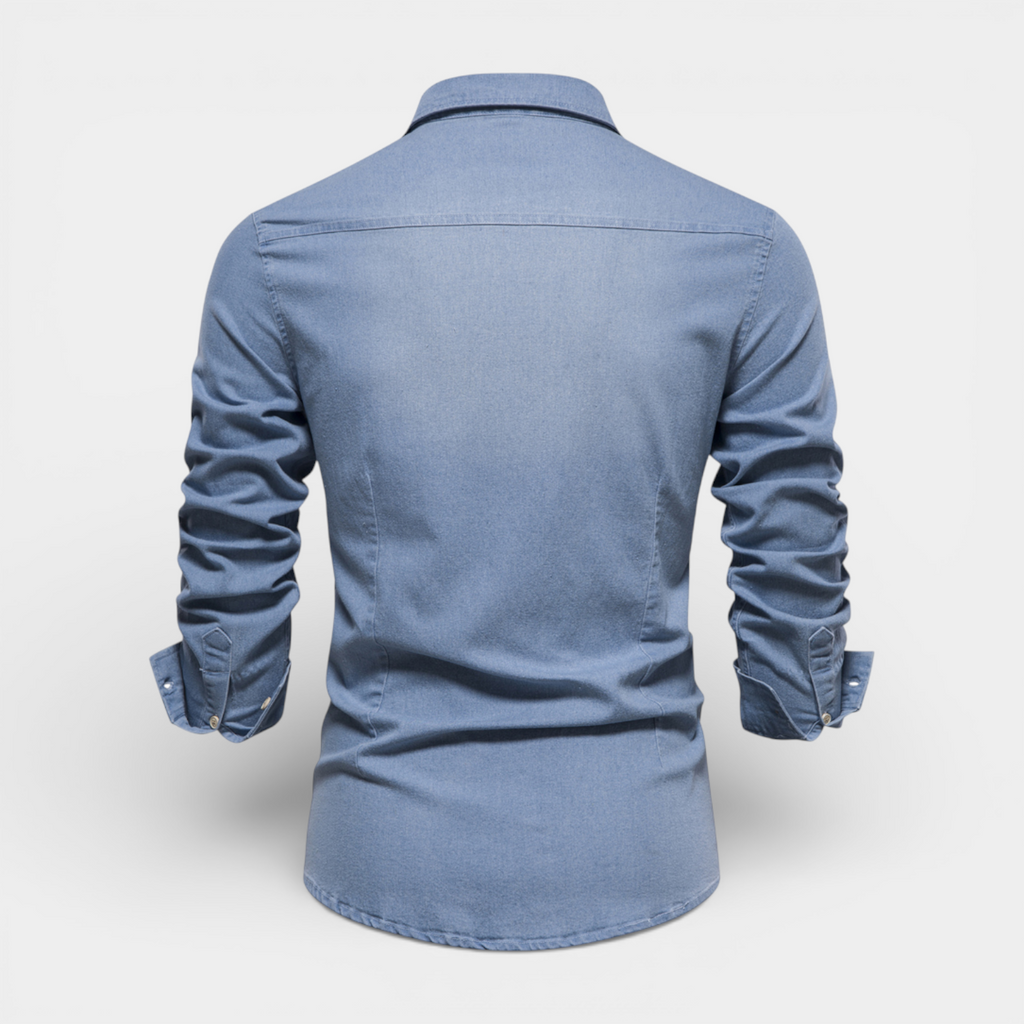 Denim Button-Up Shirt Regular Fit for Men