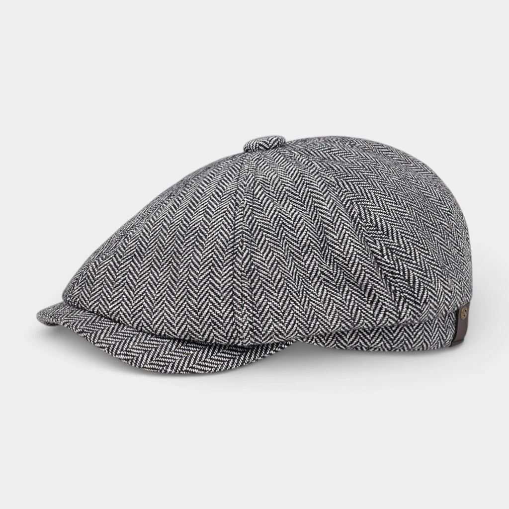 Multi-Panel Newsboy Cap Curved Brim for Men