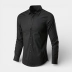Slim Fit Long Sleeve Button-Up Shirt for Men