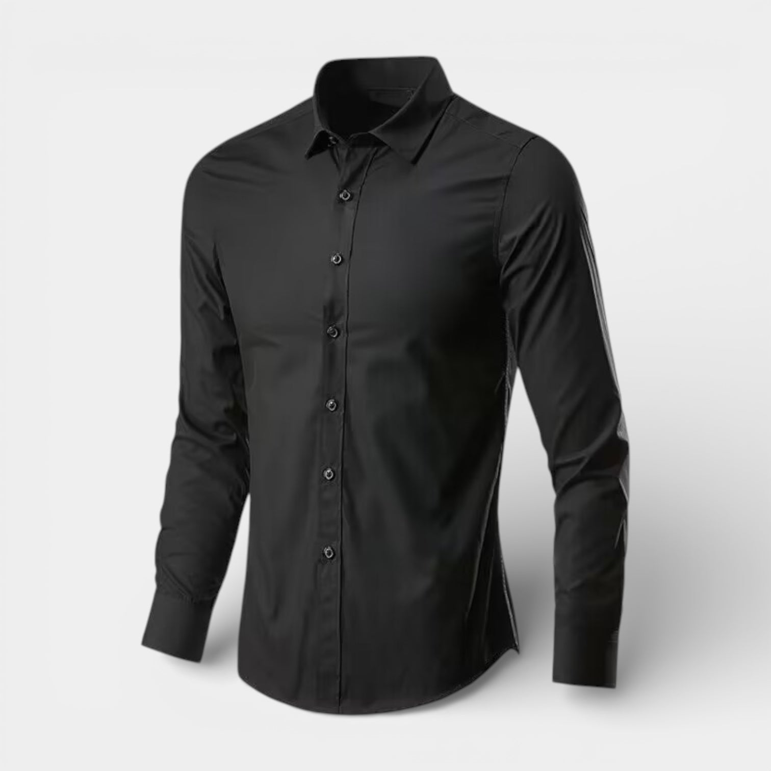 Slim Fit Long Sleeve Button-Up Shirt for Men
