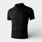Stand Collar Henley Shirt Short Sleeve for Men