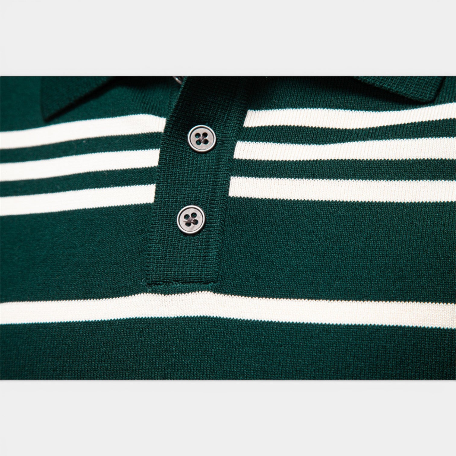 Striped Long Sleeve Polo Shirt Regular Fit for Men