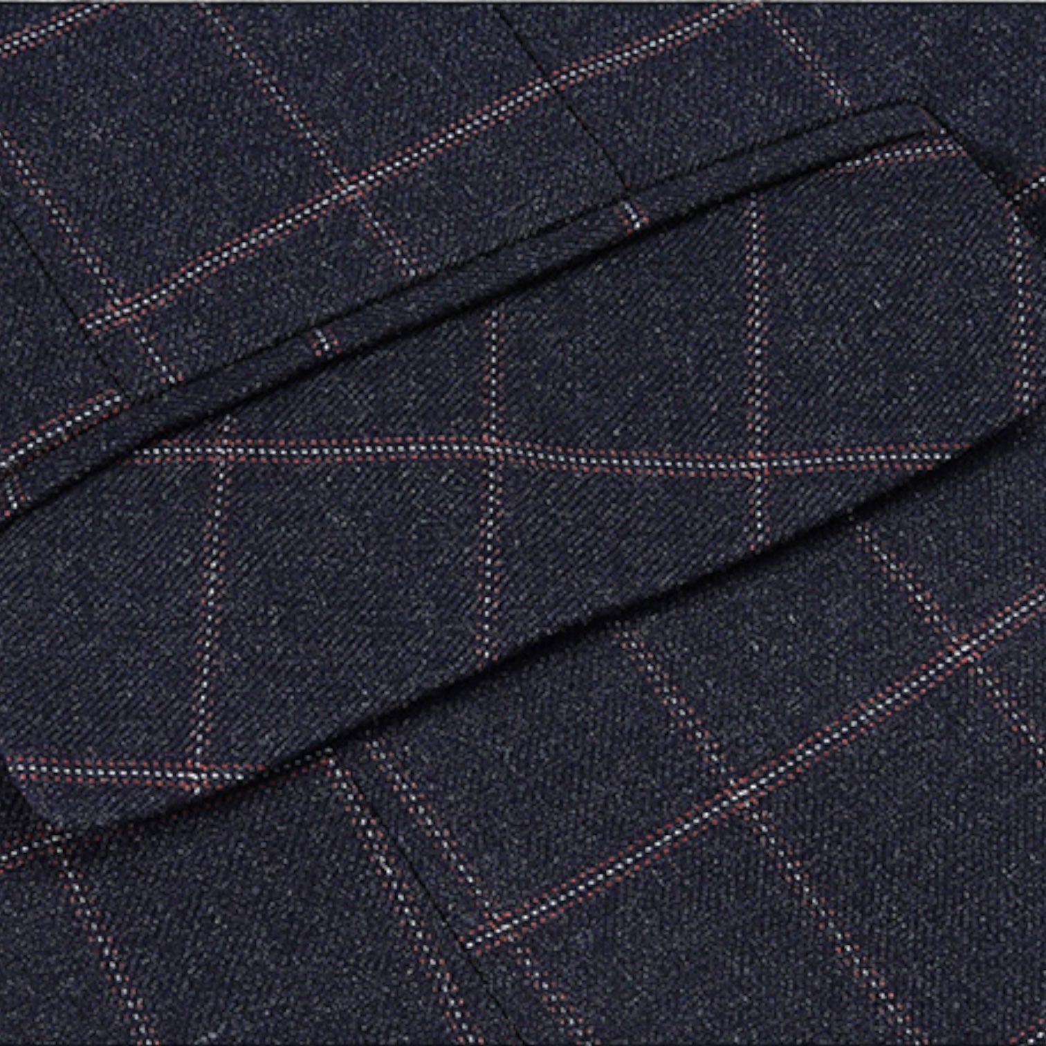 Single Breasted Check Blazer Tailored Fit for Men