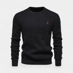 Cable Knit Crew Neck Sweater Regular Fit for Men