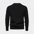 Chunky Knit Wool Blend Crewneck Sweater for Men