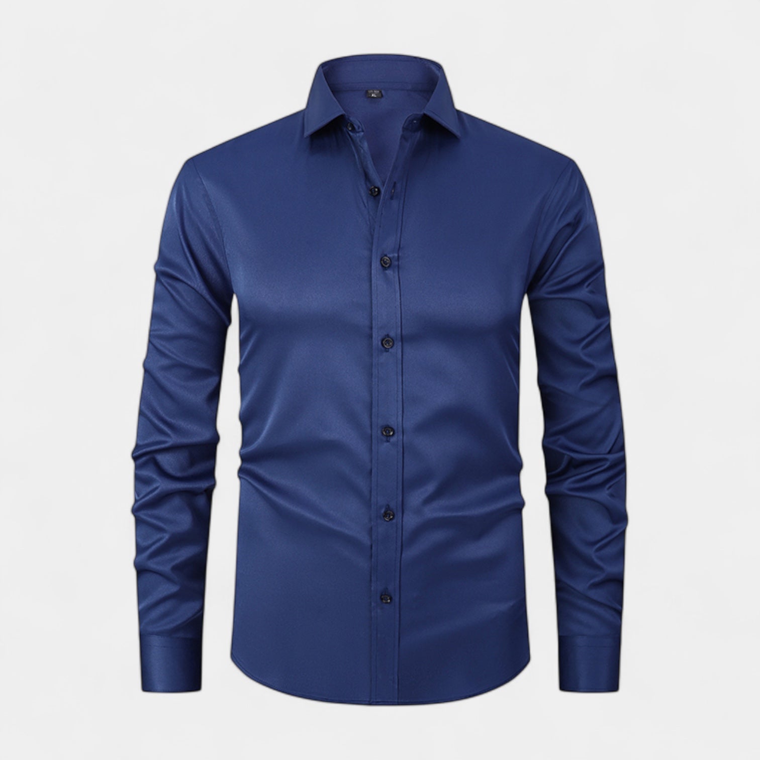 Slim Fit Cotton Blend Button-Down Dress Shirt for Men