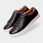 Low-Top Leather Sneakers Lace-Up Cushioned for Men