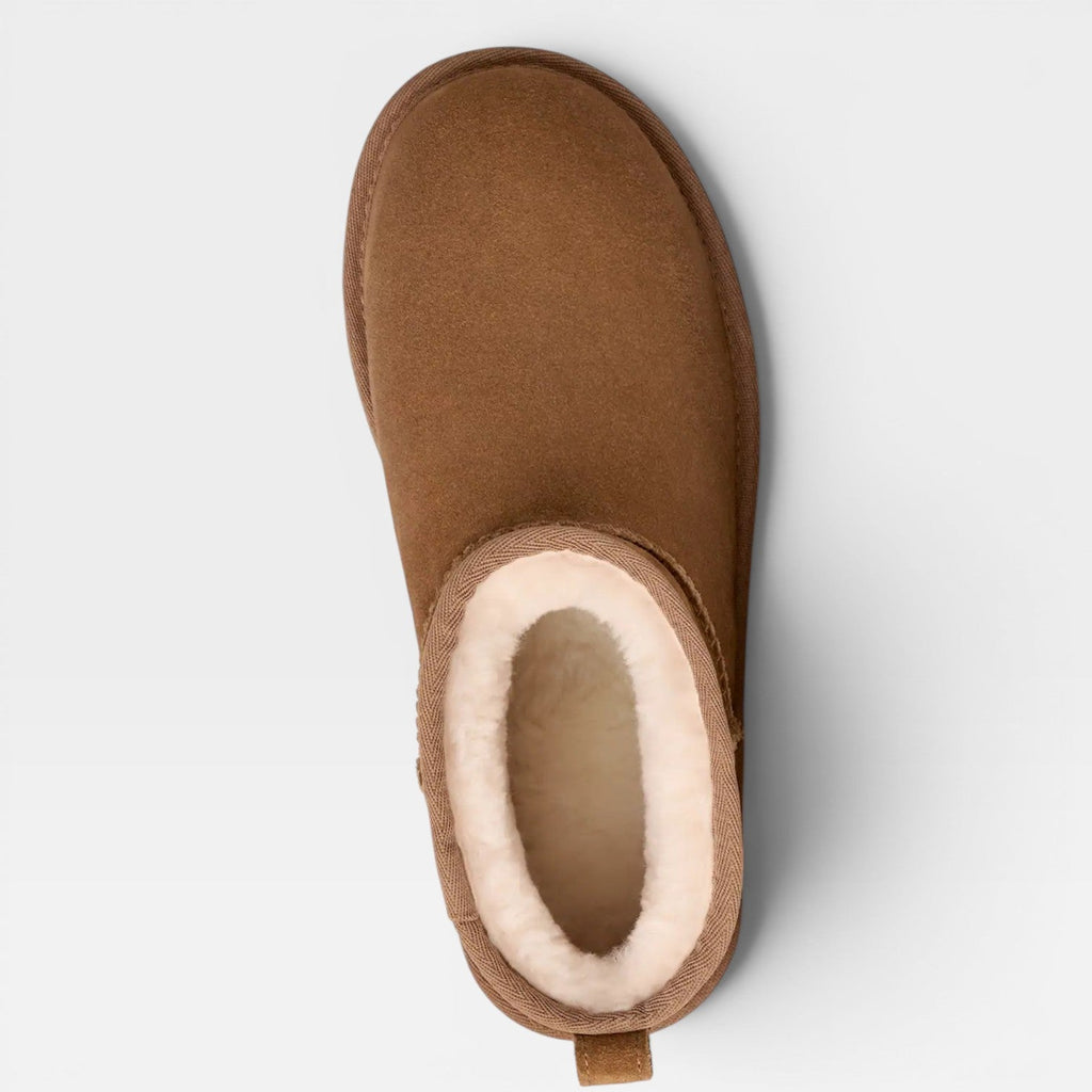 Women's Cowhide Suede Platform Ankle Boots