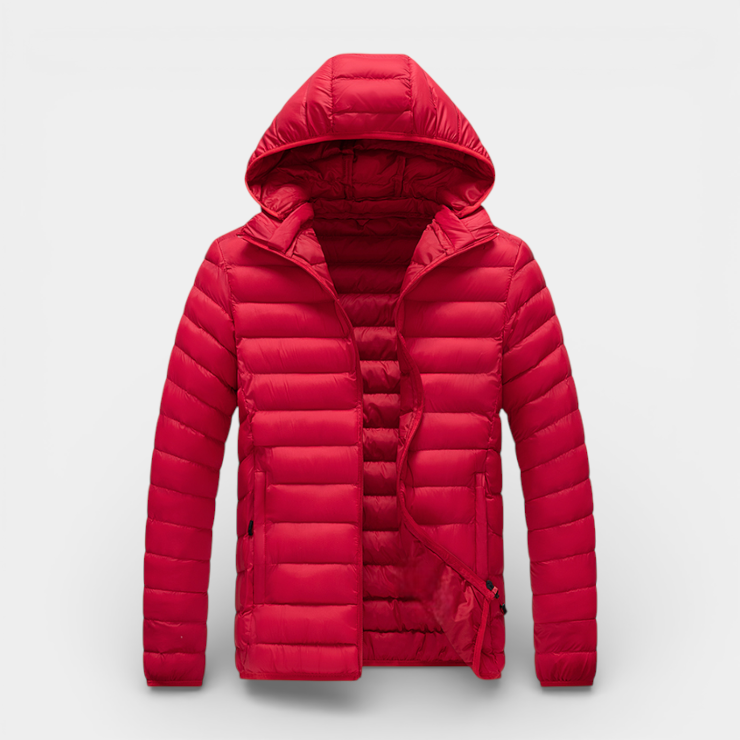 Hooded Quilted Jacket Lightweight Padded for Men