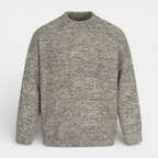 Relaxed Fit Fisherman Crewneck Knit Sweater for Men
