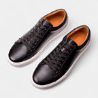 Low-Top Leather Sneakers Lace-Up Cushioned for Men