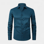Slim Fit Cotton Blend Button-Down Dress Shirt for Men
