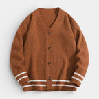 V-Neck Button-Up Knit Cardigan Regular Fit for Men