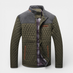 Quilted Jacket Regular Fit Zip-Up Lightweight for Men
