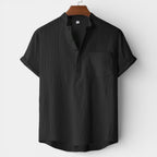 Henley Shirt Short Sleeve Regular Fit for Men