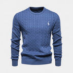 Cable Knit Crew Neck Sweater Regular Fit for Men