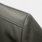 Genuine Leather Jacket Full Zip Regular Fit for Men