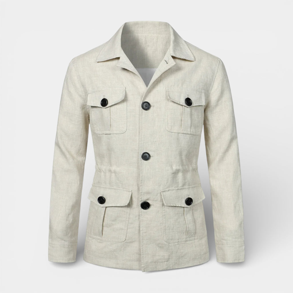 Button-Front Utility Jacket Regular Fit for Men