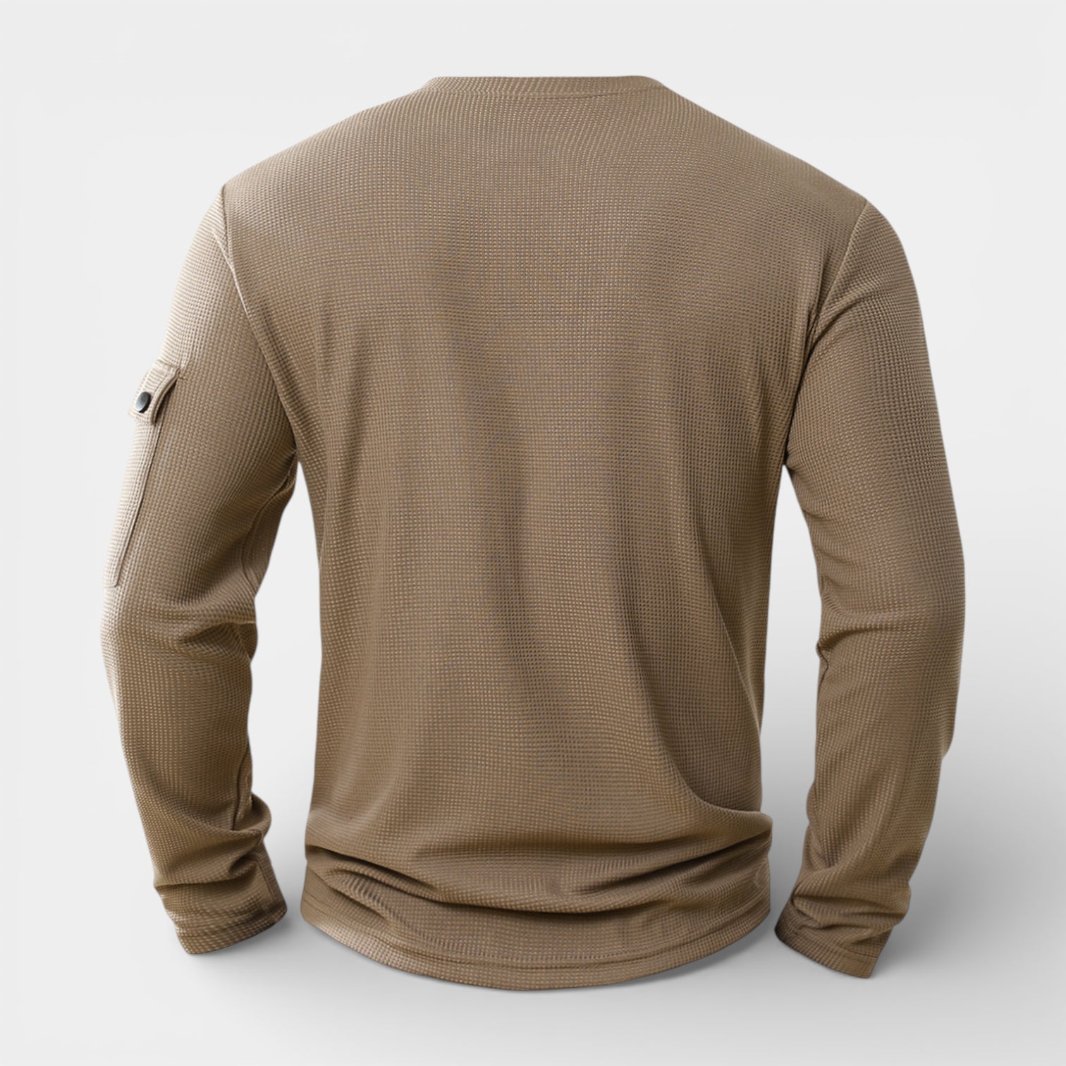 Long Sleeve Knit Henley Shirt Regular Fit for Men