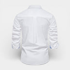 Long Sleeve Button-Up Shirt Contrast Cuff for Men