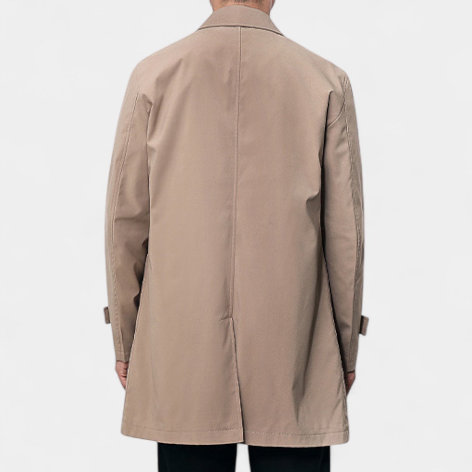 Waterproof Trench Coat Regular Fit Mid-Length for Men