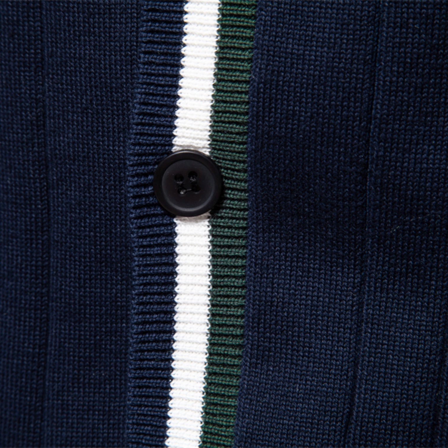 Ribbed Knit Cotton V-Neck Cardigan Regular Fit for Men