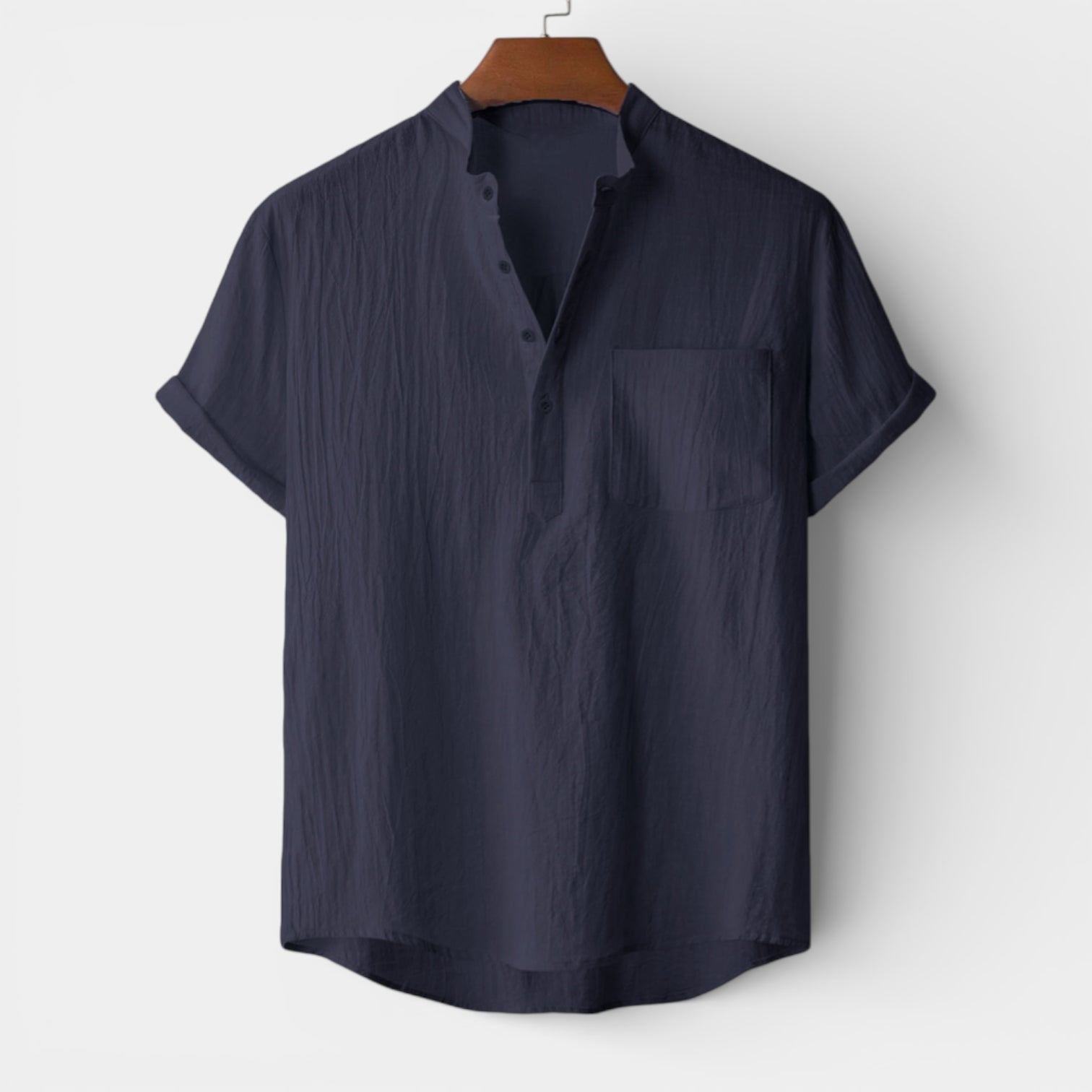 Henley Shirt Short Sleeve Regular Fit for Men