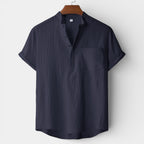 Henley Shirt Short Sleeve Regular Fit for Men
